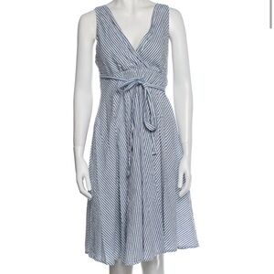 Striped Blue and White Linen Dress